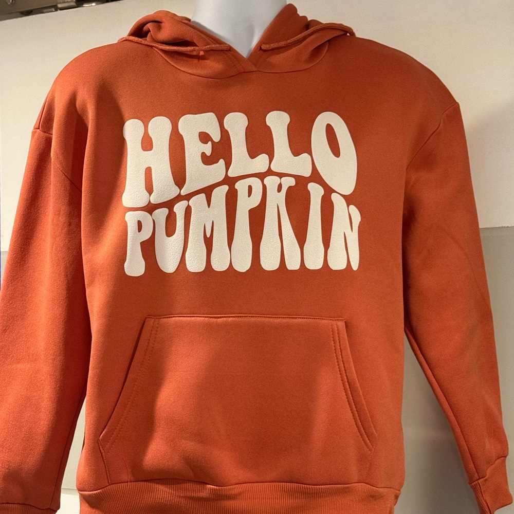 Orange 'Hello Pumpkin' Hoodie